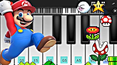 Super Mario Theme Song on Piano (PERFECT PIANO) Piano Tutorial | EASY Piano Mobile - YouTube