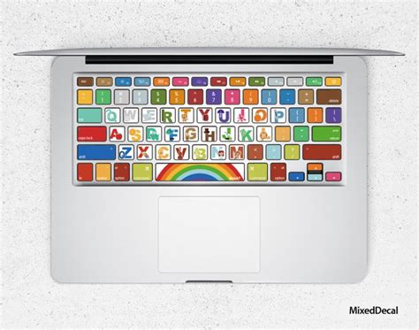 Rainbow Keyboard Stickers Laptop Keyboard Decal MacBook Air Sticker Keyboard Skin Cover MacBook ...