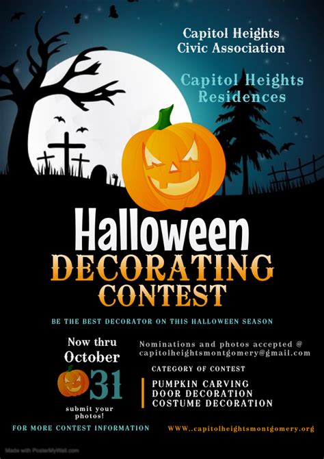 Copy of Halloween Decorating Contest Flyer – Made with PosterMyWall – Historic Capitol Heights