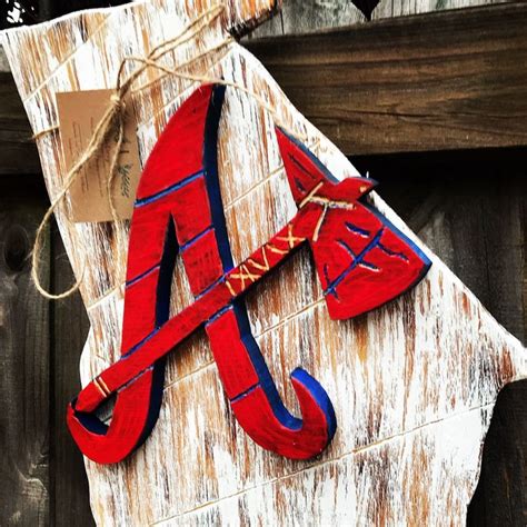 Atlanta Braves handmade wall art | Handmade wall art, Atlanta braves ...