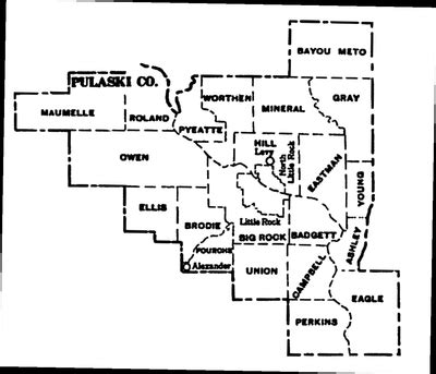 "Pulaski County townships map, 1930"