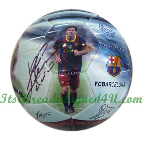 Signed Messi soccer ball