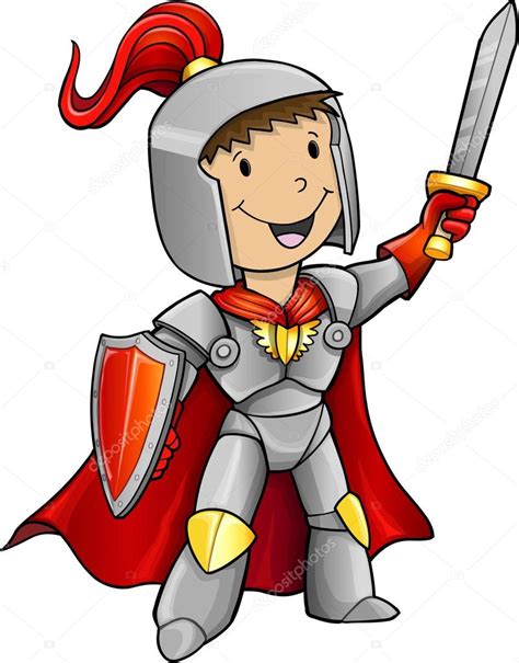 Hero Knight Vector Illustration — Stock Vector © MisterElements #30769265