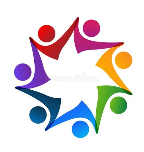 People Teamwork Concept Circle Group Vector Stock Vector - Illustration ...