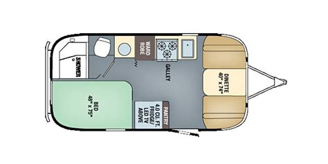 2000 Airstream Bambi 19 Floor Plan - floorplans.click