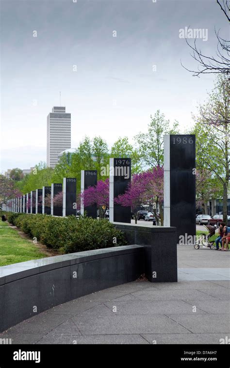 A view of the Pathway of History at the Bicentennial Capitol Mall State Park in Nashville ...