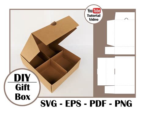 Bakery Gift Box With Divider Printable Template DIY Homemade - Etsy