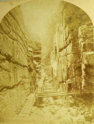 The F'ume, Long Narrow Wooden Path - Franconia Notch, NH - Stereoview ...