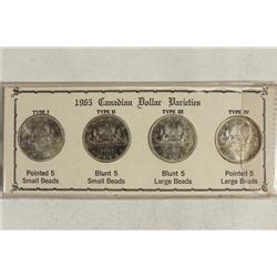 1965 CANADIAN SILVER DOLLAR VARIETIES TYPE SET