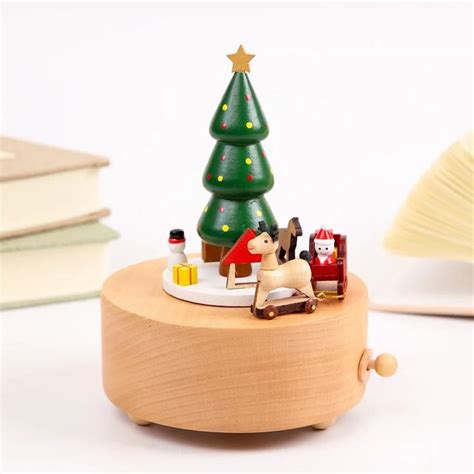 Wooden Music Box Carousel Music Box Christmas Tree | Life by KimberlyAnne | Christmas ...