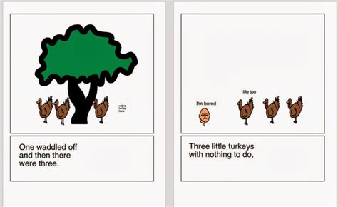 Chapel Hill Snippets: Five Little Turkeys--adapted printable book