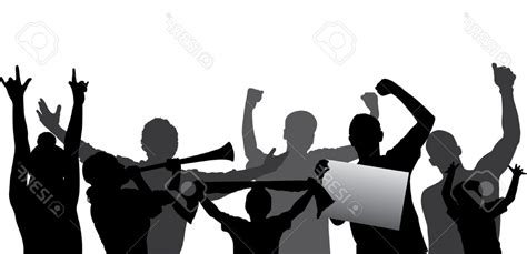 Cheering Fans Silhouette at GetDrawings | Free download