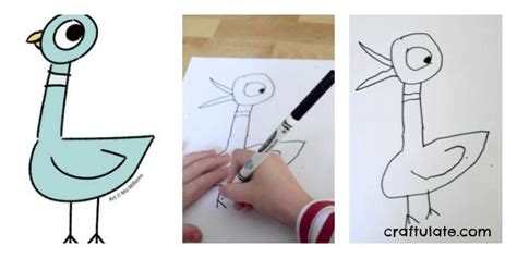 How to Draw the Mo Willems' Pigeon - Craftulate