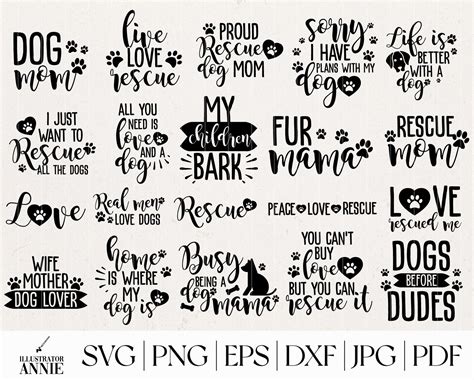 Dog Rescue SVG Bundle Commercial Use Dog Lover SVG Dog - Etsy