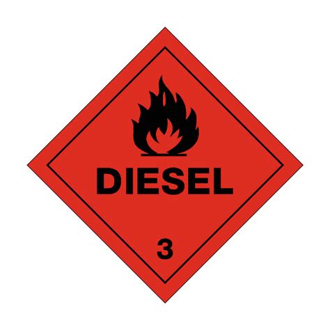 Diesel 3 Sign | PVC Safety Signs