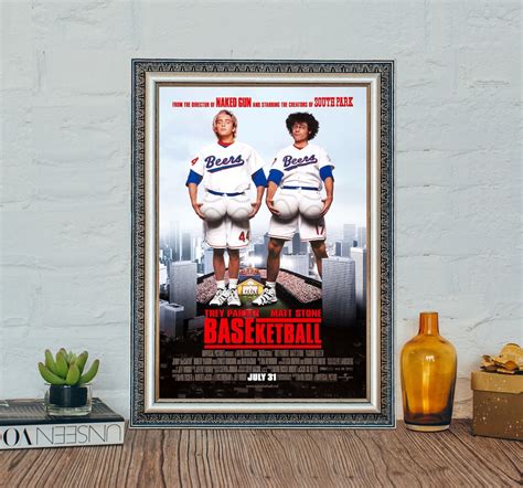 Baseketball Movie Poster, Baseketball Classic Vintage Movie Poster, Classic Movie Canvas Cloth ...