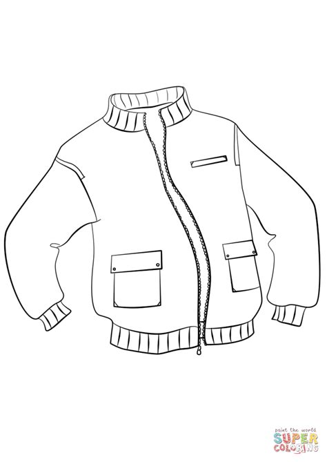 Jacket coloring page | Free Printable Coloring Pages