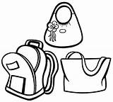 Side Bag Coloring Page  bags Pages Bags sketch template