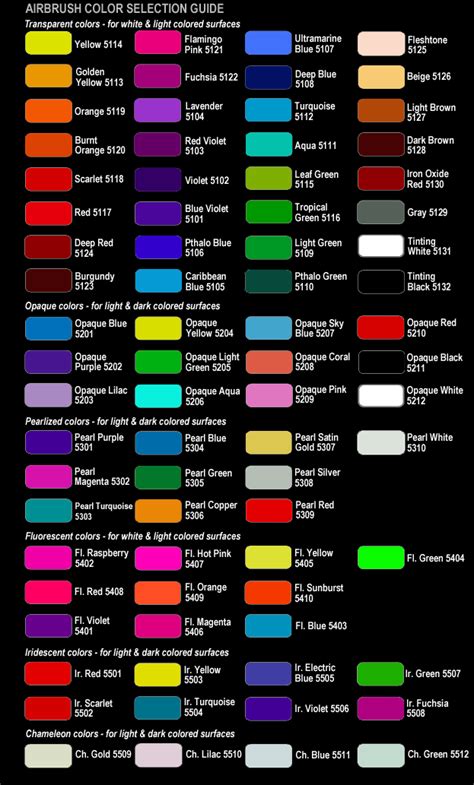 List Of Colors