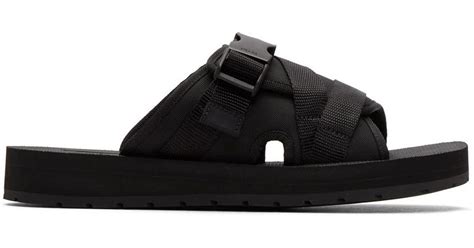 Prada Synthetic Black Nylon Tech Slides for Men - Lyst