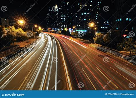 City Road At Night Stock Photo - Image: 26642280