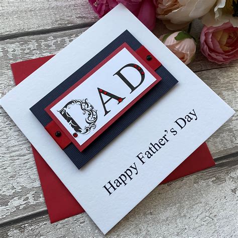 Handmade Father’s Day Card 'DAD' - Handmade Cards -Pink & Posh