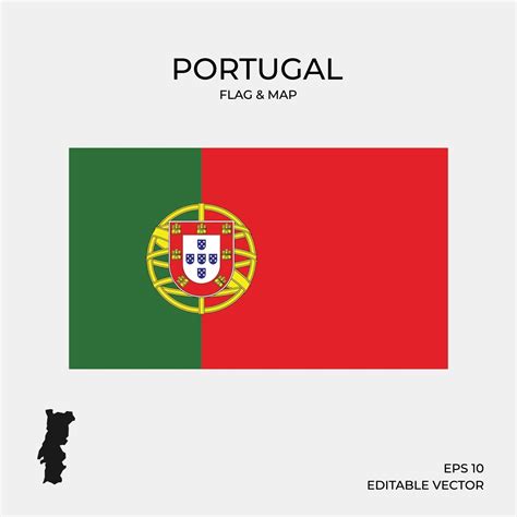 portugal map and flag 2046042 Vector Art at Vecteezy