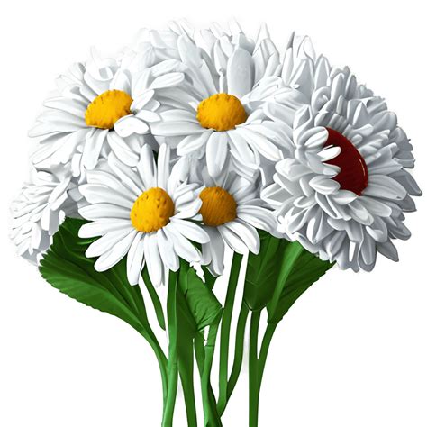 Hyperdetailed Realistic Daisy Flower Bouquet Clipart · Creative Fabrica