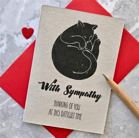 Cat Loss Sympathy Card By Adam Regester Design