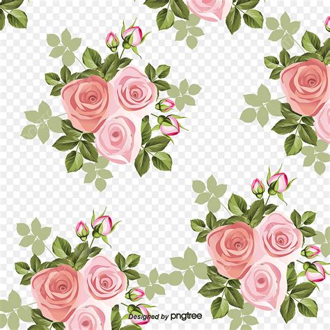 Rose Material PNG Picture, Vector Rose Pattern Background Material, Rose Clipart, Background ...