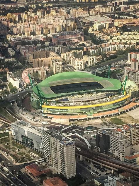 Aerial view of Lisbon Portugal with Sporting Lisbon of Portugal Estádio José Alvalade | Portugal ...