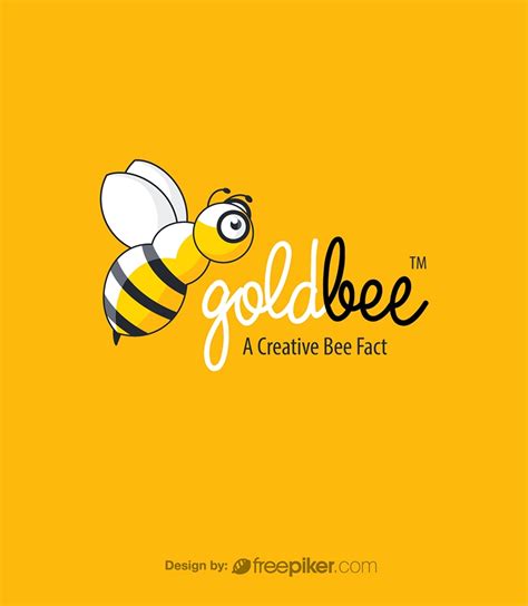 Freepiker | golden bee fly logo