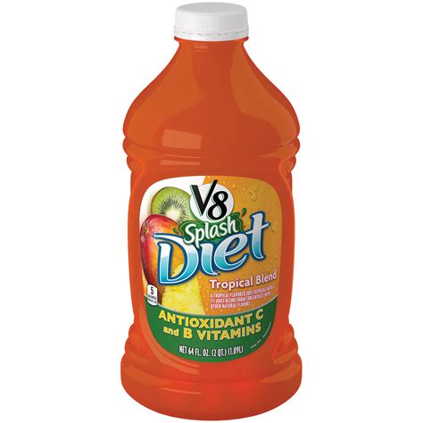 V8 Splash Juice Beverage, Tropical Blend, Diet, 64 fl oz (2 pt) 1.89 lt