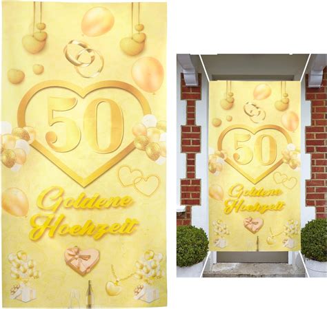 50th Golden Wedding Banner,50th Wedding Anniversary Backdrop Decoration,50th Anniversary Banner ...