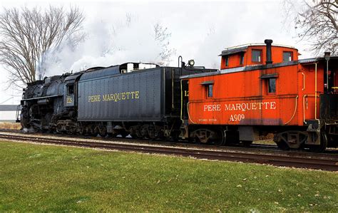 Pere Marquette 1225 steam locomotive, also known as the Polar Ex Photograph by Bruce Beck - Fine ...