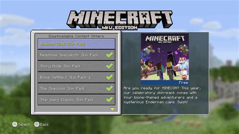 Minecraft: Wii U Edition gets Minecon 2016 Skin Pack - Nintendo Everything