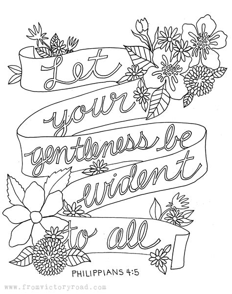 Let Your Gentleness be Evident to All Free Coloring Page – From Victory Road Lds Coloring Pages ...