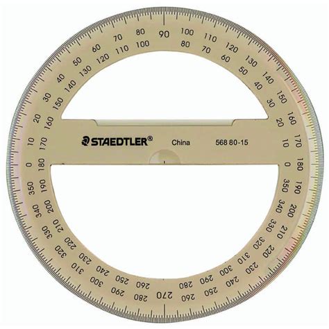 STAEDTLER® Angle Measuring Tool Protractor (180° Transparent / 180° Smoke / 360° Smoke)