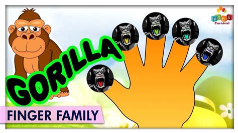 Gorilla finger family Rhymes For Kids | Daddy Finger Songs Collection for Toddlers And Childrens ...