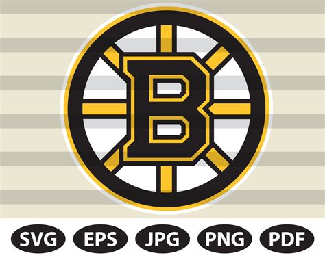 Boston Bruins logo svg layered cut file NHL logo team svg | Etsy