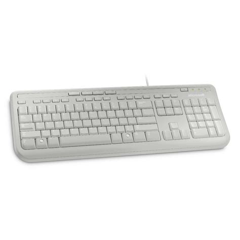 Microsoft Wired Keyboard 600 White - USB - Ebuyer