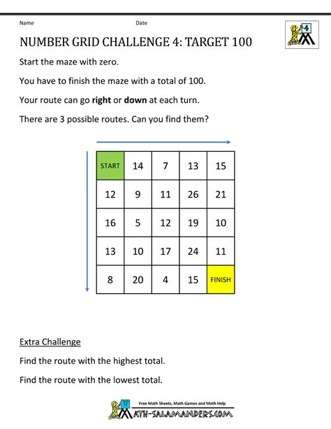 Math Challenges For 4th Graders