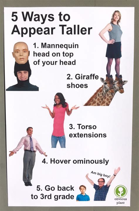 5 Ways to Appear Taller | Obvious Plant | Know Your Meme