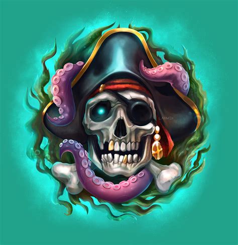 ArtStation - pirate skull