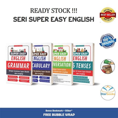 Jual Garda - Seri Buku Super Easy English Grammar, Vocabulary, Tenses, Conversation (Bahasa ...