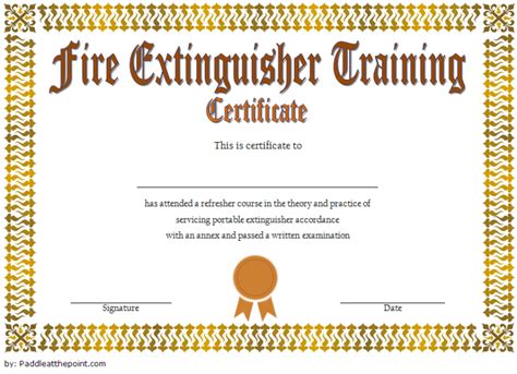 Fire Extinguisher Training Certificate Template Word Free 2 with Fresh ...