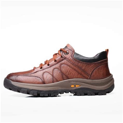 Men's Casual Leather Good Arch Support & Non-slip Outdoor Breathable W