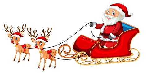 Santa claus riding sleigh 420155 Vector Art at Vecteezy