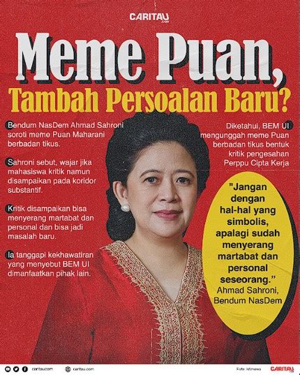 CARITAU.COM - Meme Puan, Tambah Persoalan Baru?