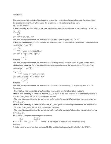 Chapter 15 Thermodynamics of gases - E